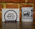 Kubek linia silników  Harley Davidson + biały kartonik sygnowany logiem MOTO PARTY GARAGE