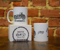 Kubek Indian + biały kartonik sygnowany logiem Moto Party Garage!