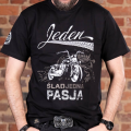 Koszulka motocyklowa męska JEDEN ŚLAD JEDNA PASJA