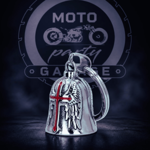 Dzwoneczek motocyklowy - Skrzydła z czerwonym krzyżem
