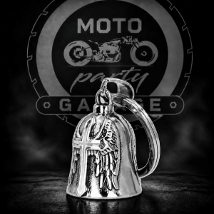 Dzwoneczek motocyklowy - Skrzydła z białym krzyżem