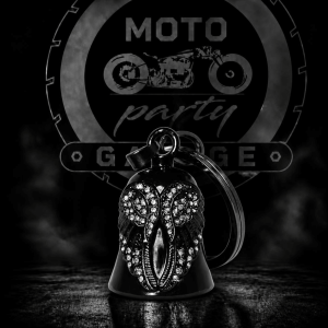 Dzwoneczek motocyklowy - Czarny skrzydła