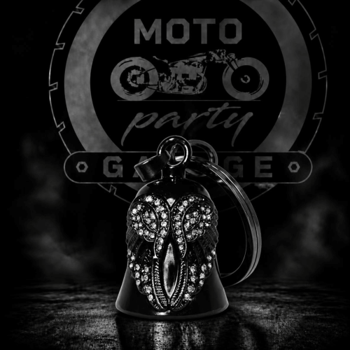 Dzwoneczek motocyklowy - Czarny skrzydła