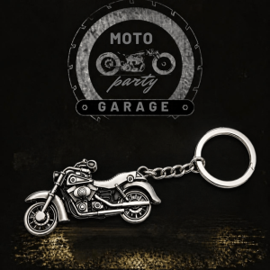 Brelok - Srebrno czarny motocykl
