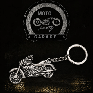 Brelok - Srebrny motocykl