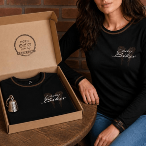 Zestaw -  Longsleeve damski Lady Biker + dzwoneczek