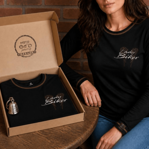 Zestaw - Longsleeve damski Lady Biker + dzwoneczek